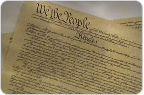 Photo of the U.S. Constitution. Photo credit National Archives.