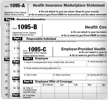 Forms 1095-A, B and C.