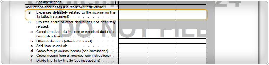 Form 1116, Line 2.