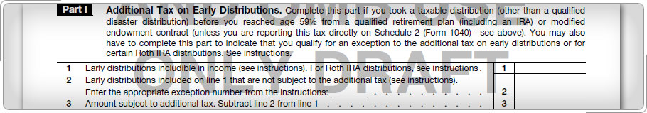 Form 5329, line 2.