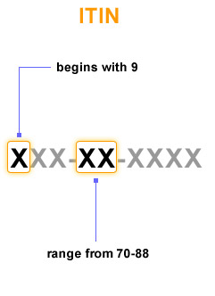 Diagrama que muestra la estructura de los ITIN.