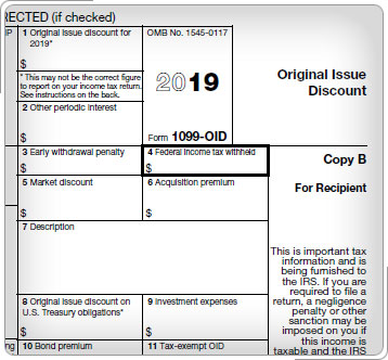 Formulario 1099-OID.